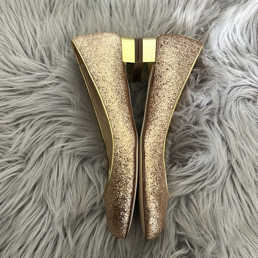 J. Crew Gold Glitter Women's heels - Picture 7 of 8
